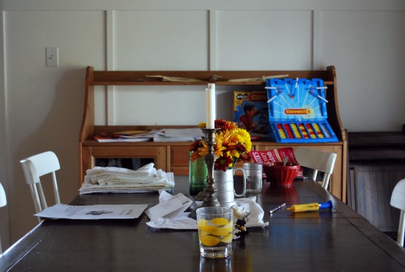 messy table