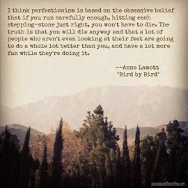 Lamott on Perfectionism