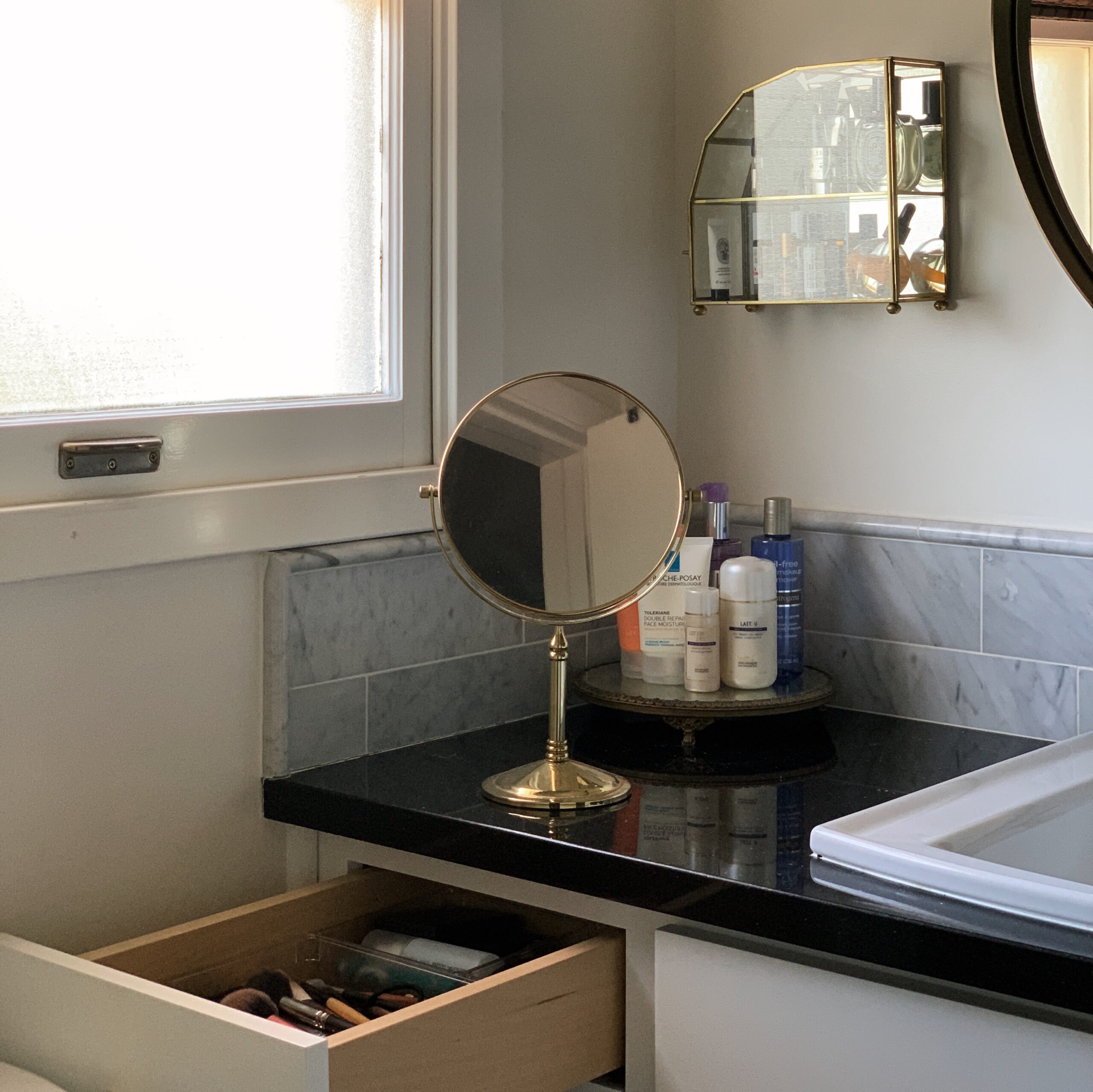 Makeup Organization for Tiny Bathrooms - Pancakes &amp; French Fries